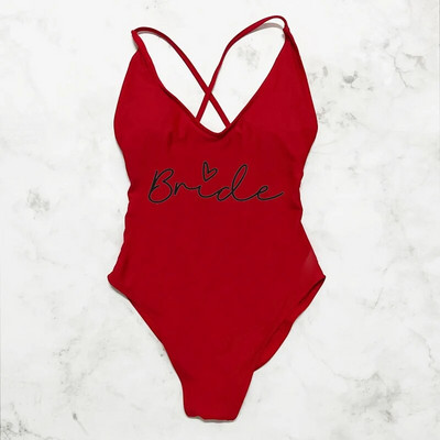 Szexi párnázott egyrészes fürdőruha női csapat menyasszonyi fürdőruha bikini nyári fürdőruha nagy méretű strandruha Lánybúcsú Lady
