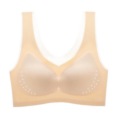 Seksi gornji bešavni grudnjak Push Up ženski grudnjak bez šavova bez rukava Žensko donje rublje Ice Silk bez žica bez okvira