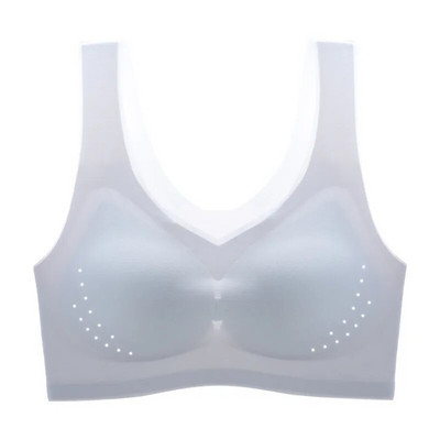 Seksi gornji bešavni grudnjak Push Up ženski grudnjak bez šavova bez rukava Žensko donje rublje Ice Silk bez žica bez okvira