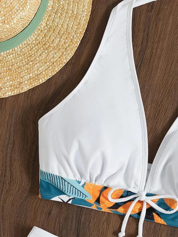 2022 Нов секси бански костюм с висока талия Дамски летен бански Комплект бикини Плюс размер Бански Дамски плажен бански костюм
