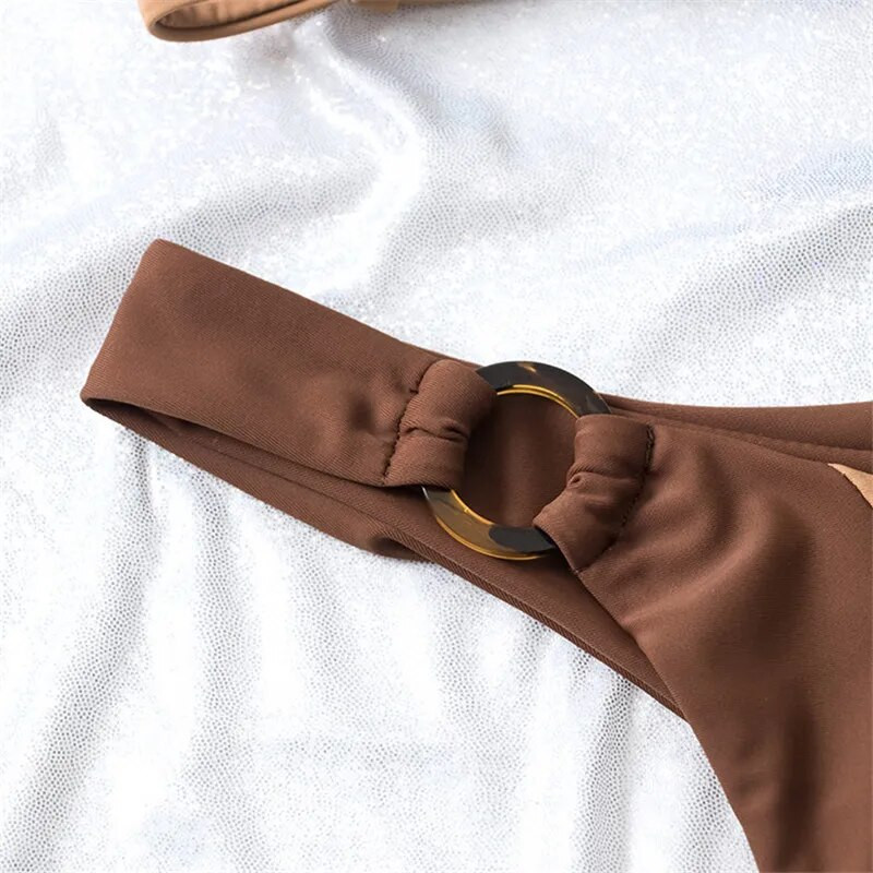 Seksi mikro trokutasti bikini set Mujer Ring Kupaći kostimi Mini kupaći kostimi s tangama Kupaći kostimi za kupanje Visoko izrezani kupaći kostimi za plivanje Biquini