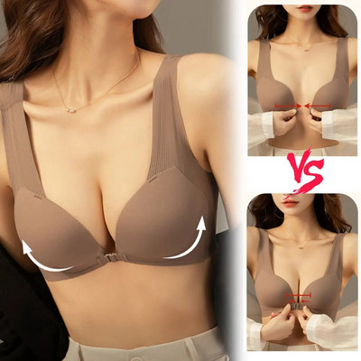 Сутиен с предно затваряне за малки гърди Push Up Bralette Безжично дамско бельо U Back Women Sexy Bralette Seamless Soutien Gorge