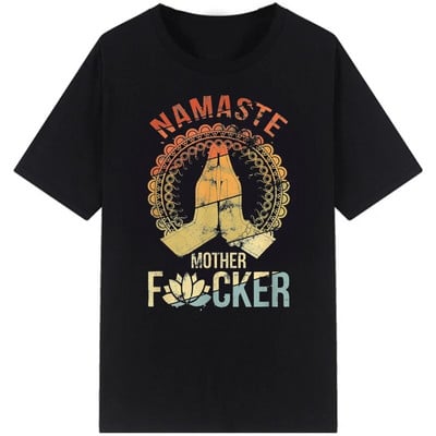 Muška majica za slobodno vrijeme Vintage Namaste Majka Eksplicitna majica Ženske majice s O izrezom Muške ljetne majice Roupas Masculinas Plus Size