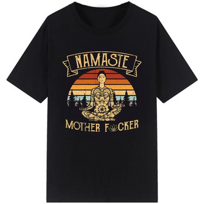 Muška majica za slobodno vrijeme Vintage Namaste Majka Eksplicitna majica Ženske majice s O izrezom Muške ljetne majice Roupas Masculinas Plus Size