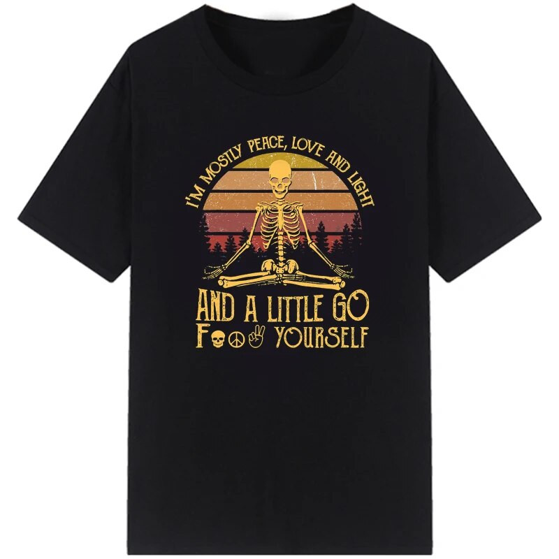 Muška majica za slobodno vrijeme Vintage Namaste Majka Eksplicitna majica Ženske majice s O izrezom Muške ljetne majice Roupas Masculinas Plus Size