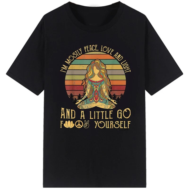 Muška majica za slobodno vrijeme Vintage Namaste Majka Eksplicitna majica Ženske majice s O izrezom Muške ljetne majice Roupas Masculinas Plus Size