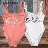 S-3XL Team Bride Costum de baie dintr-o bucată Squad Woman Blush Pink Costume de baie Costume de baie pentru petrecere de burlac Costume de baie Beatchwear