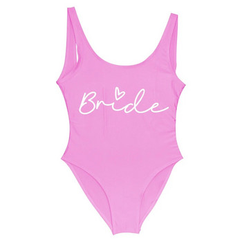 S-3XL Team Bride Ολόσωμο Μαγιό Squad Woman Blush Ροζ Μαγιό Bachelorette Party Μαγιό Beatchwear Μαγιό