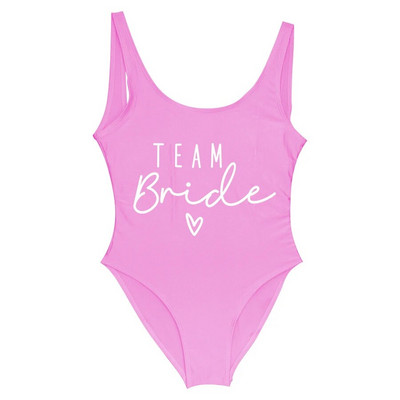 S-3XL Team Bride Costum de baie dintr-o bucată Squad Woman Blush Pink Costume de baie Costume de baie pentru petrecere de burlac Costume de baie Beatchwear