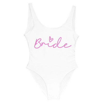 S-3XL Team Bride egyrészes fürdőruha Squad női pirosító rózsaszín fürdőruha Leánybúcsú fürdőruhák Beatchwear fürdőruha