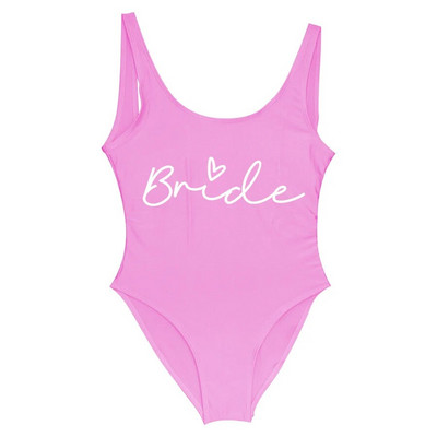S-3XL Team Bride Costum de baie dintr-o bucată Squad Woman Blush Pink Costume de baie Costume de baie pentru petrecere de burlac Costume de baie Beatchwear