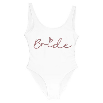 S-3XL Team Bride Costum de baie dintr-o bucată Squad Woman Blush Pink Costume de baie Costume de baie pentru petrecere de burlac Costume de baie Beatchwear