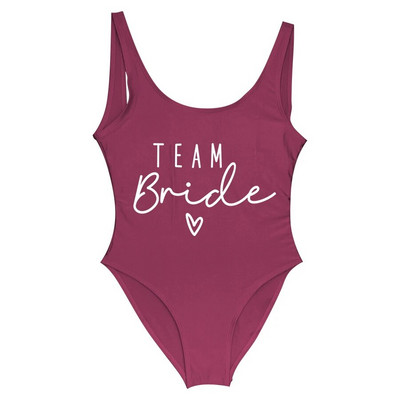 S-3XL Team Bride Costum de baie dintr-o bucată Squad Woman Blush Pink Costume de baie Costume de baie pentru petrecere de burlac Costume de baie Beatchwear