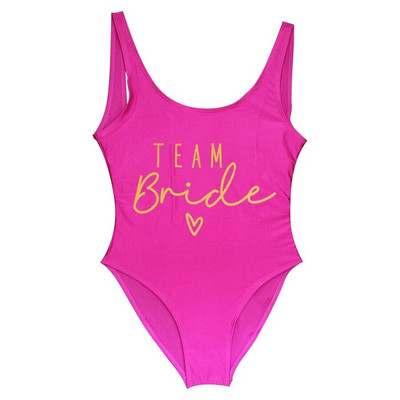 S-3XL Team Bride Costum de baie dintr-o bucată Squad Woman Blush Pink Costume de baie Costume de baie pentru petrecere de burlac Costume de baie Beatchwear