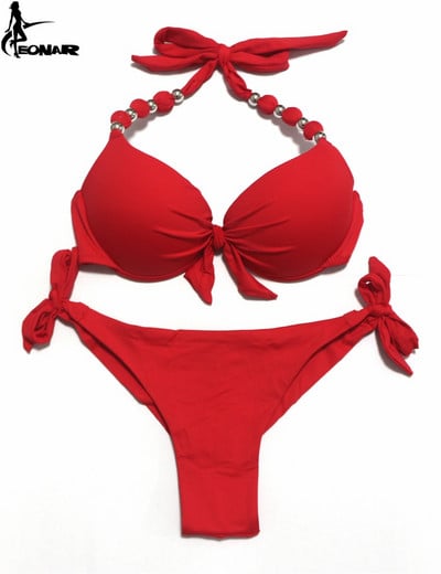 EONAR Push Up bikiinid naiste sidemega ujumistrikood Brasiilia alaosaga bikiinikomplekt ujumisriided maillot de bain femme ujumisriided