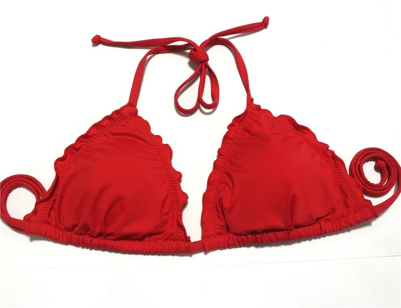 EONAR-Γυναικείο βολάν Push Up Swimsuit, Brazilian Cut Bottom Set Bikini, Μαγιό, Μαγιό