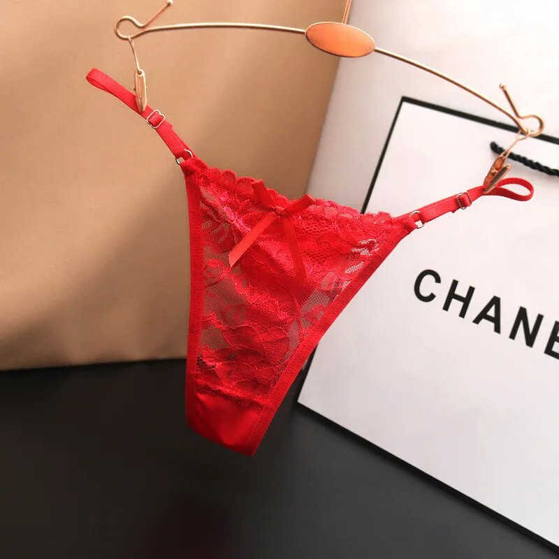 Moteriškos, nėriniuotos kelnaitės, moteriškos seksualios perspektyvos apatinis trikotažas Moteriški madingi reguliuojamo juosmens apatinis trikotažas Besiūliai G stringi