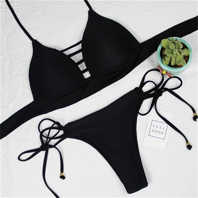 YICN kupaći kostimi Ženski bikini setovi s tangama Bandage Bikini 2018 Novi seksi brazilski biquini kupaći kostim Push up kupaći kostim Odjeća za plažu