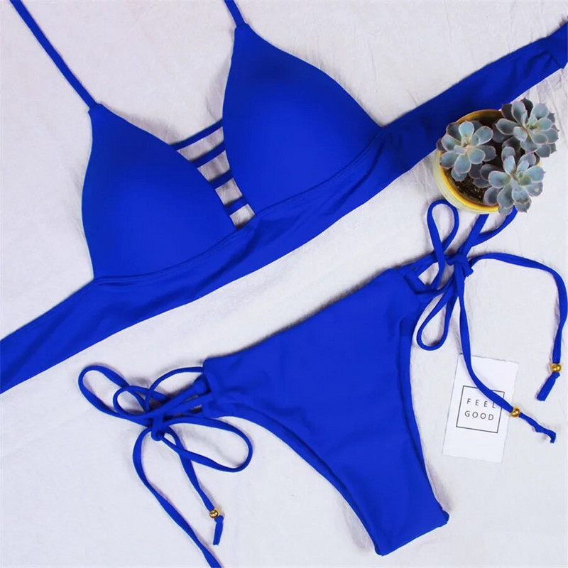 YICN kupaći kostimi Ženski bikini setovi s tangama Bandage Bikini 2018 Novi seksi brazilski biquini kupaći kostim Push up kupaći kostim Odjeća za plažu
