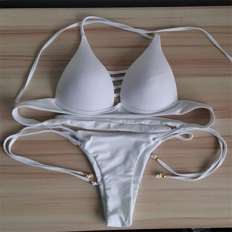 YICN kupaći kostimi Ženski bikini setovi s tangama Bandage Bikini 2018 Novi seksi brazilski biquini kupaći kostim Push up kupaći kostim Odjeća za plažu