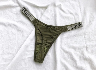 Läikivad kivist stringid Naiste Madala vöökohaga aluspüksid Seksikas aluspesu Naiste aluspüksid Aluspüksid Naiste pesu Stringid