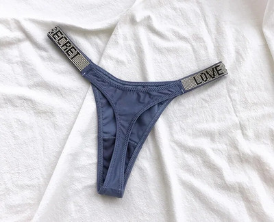 Läikivad kivist stringid Naiste Madala vöökohaga aluspüksid Seksikas aluspesu Naiste aluspüksid Aluspüksid Naiste pesu Stringid