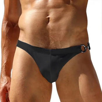 Σέξι σλιπ μπικίνι μπάνιου για άντρες Μαγιό Μεταλλική κλειδαριά Μαγιό gay μαγιό Σορτς παραλίας Mini Slip Seobean 2023