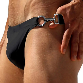 Σέξι σλιπ μπικίνι μπάνιου για άντρες Μαγιό Μεταλλική κλειδαριά Μαγιό gay μαγιό Σορτς παραλίας Mini Slip Seobean 2023