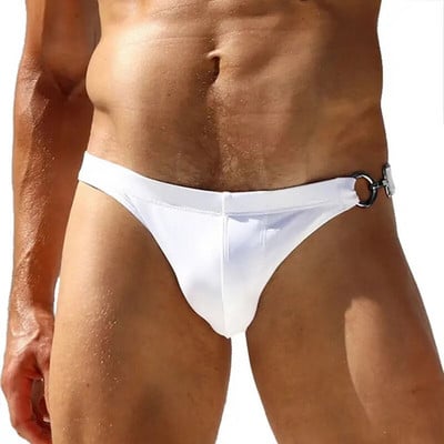 Szexi úszóbikini nadrág Férfi Fürdőruha Fémzáras Úszónadrágok Meleg fürdőruha fürdőruha Strand rövidnadrág Mini Slip Seobean 2023