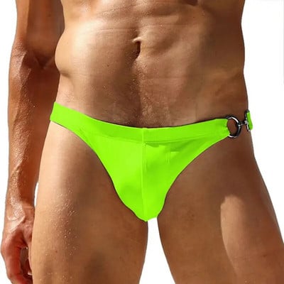 Szexi úszóbikini nadrág Férfi Fürdőruha Fémzáras Úszónadrágok Meleg fürdőruha fürdőruha Strand rövidnadrág Mini Slip Seobean 2023