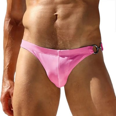 Szexi úszóbikini nadrág Férfi Fürdőruha Fémzáras Úszónadrágok Meleg fürdőruha fürdőruha Strand rövidnadrág Mini Slip Seobean 2023