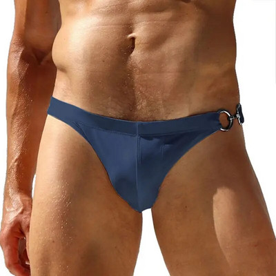 Szexi úszóbikini nadrág Férfi Fürdőruha Fémzáras Úszónadrágok Meleg fürdőruha fürdőruha Strand rövidnadrág Mini Slip Seobean 2023
