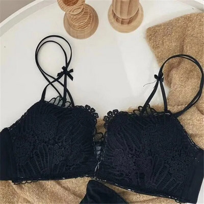 Bezšuvju apakšveļa Push Up Krūšturi Ērti Bezvadu Sexy Mežģīnes Priekšpusē Aizverams Krūšturis Apakšveļa Sieviešu Bralette Brasieres Para Mujer