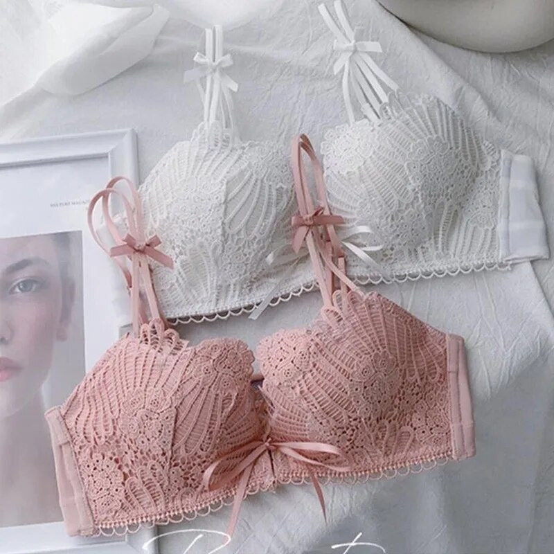 Bezšuvju apakšveļa Push Up Krūšturi Ērti Bezvadu Sexy Mežģīnes Priekšpusē Aizverams Krūšturis Apakšveļa Sieviešu Bralette Brasieres Para Mujer