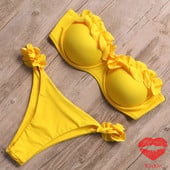 Bando bikini kupaći kostim Ženski kupaći kostim Seksi bikini set s tangama s volanima Push up kupaći kostim Ženski kupaći kostim s brazilskim leopardom 2021.