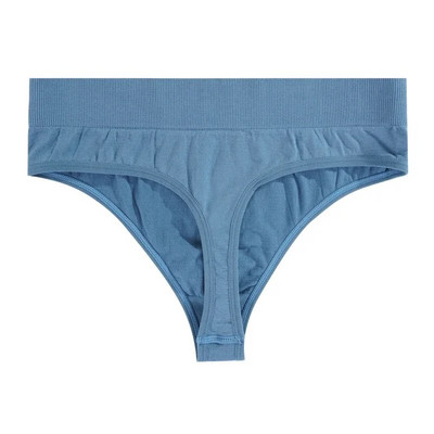 Női tanga pamut bugyi Szexi bugyi G-string egyszínű, széles deréktájú T hát Női varrat nélküli tangák Intim fehérnemű