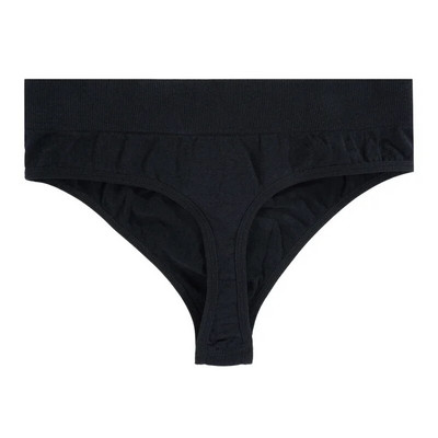 Női tanga pamut bugyi Szexi bugyi G-string egyszínű, széles deréktájú T hát Női varrat nélküli tangák Intim fehérnemű