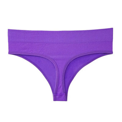 Női tanga pamut bugyi Szexi bugyi G-string egyszínű, széles deréktájú T hát Női varrat nélküli tangák Intim fehérnemű