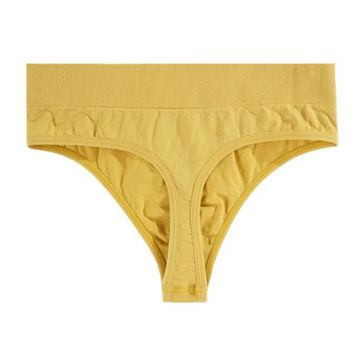 Női tanga pamut bugyi Szexi bugyi G-string egyszínű, széles deréktájú T hát Női varrat nélküli tangák Intim fehérnemű