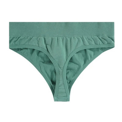 Női tanga pamut bugyi Szexi bugyi G-string egyszínű, széles deréktájú T hát Női varrat nélküli tangák Intim fehérnemű