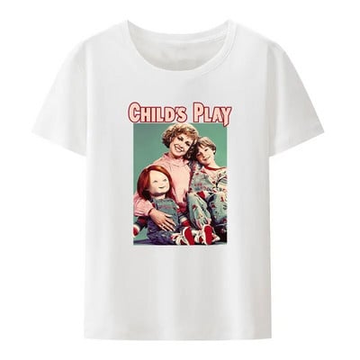 ChildS Play Chucky Tops Tricouri Femei și Bărbați Doll Murder Bloody Vintage Tricou Harajuku Crew Gât Plus Size Tops din bumbac