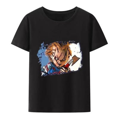 ChildS Play Chucky Tops Tricouri Femei și Bărbați Doll Murder Bloody Vintage Tricou Harajuku Crew Gât Plus Size Tops din bumbac