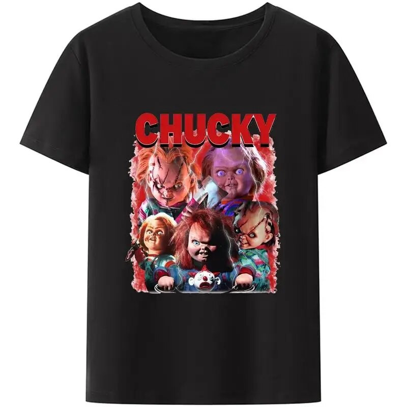 ChildS Play Chucky Tops Tricouri Femei și Bărbați Doll Murder Bloody Vintage Tricou Harajuku Crew Gât Plus Size Tops din bumbac