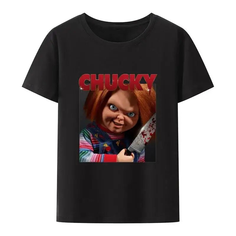 ChildS Play Chucky Tops Tricouri Femei și Bărbați Doll Murder Bloody Vintage Tricou Harajuku Crew Gât Plus Size Tops din bumbac