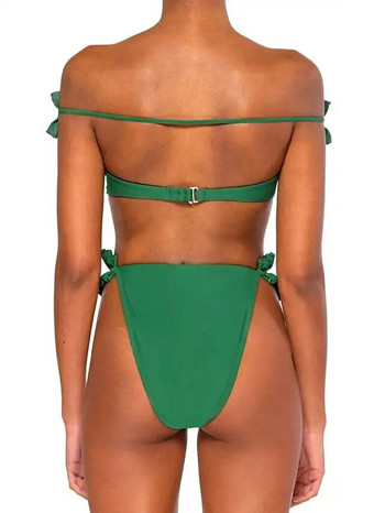 Модни секси бикини с щампован триъгълник за плуване Микро бикини Секси бански костюм с ниска талия Дамски бански костюми Монокини с стринг