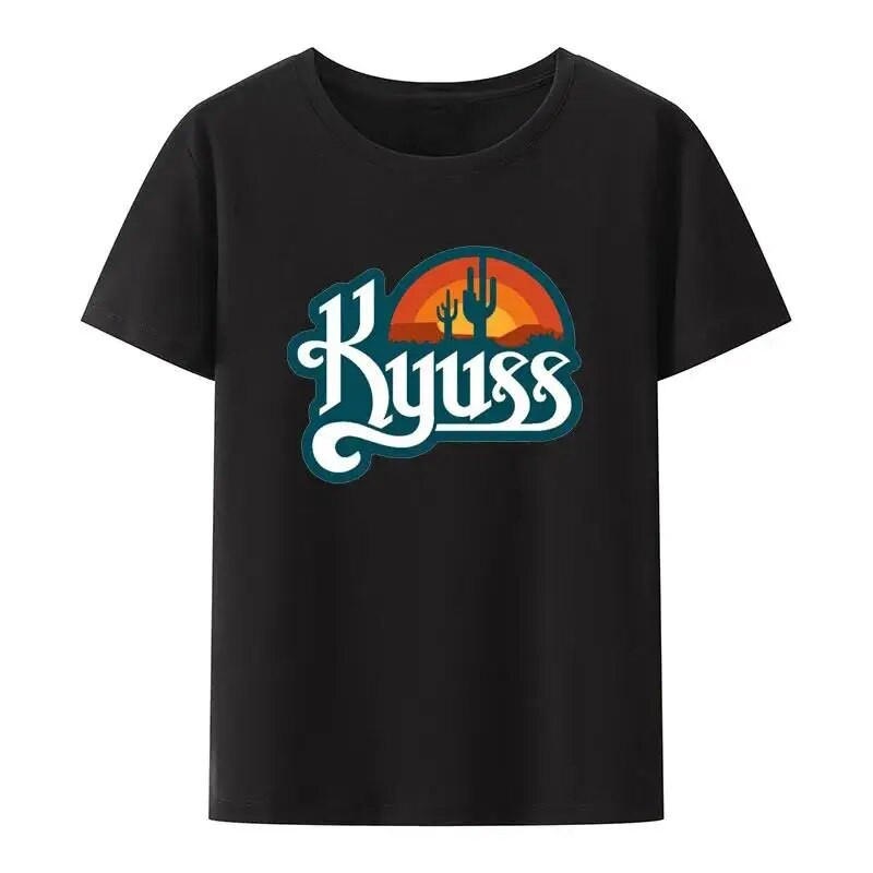 Kyuss Black Widow Stoner Rock Queens of The Stone Age Clutch T-shirt Γυναικείες και ανδρικές μπλούζες Unisex Plus Size Cotton O Neck Tees