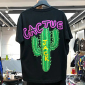 Nagy méretű női ruha Férfi Hip Hop pamut póló Új luxus Cactus Jack Hip Hop póló Travis Street T-shirt Top L-4XL