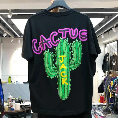 Suures suuruses naiste kleit Meeste hiphop puuvillane T-särk Uus Luksuslik Cactus Jack Hip Hop T-särk Travis Street T-särk Top L-4XL