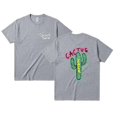 Nagy méretű női ruha Férfi Hip Hop pamut póló Új luxus Cactus Jack Hip Hop póló Travis Street T-shirt Top L-4XL