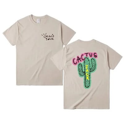 Nagy méretű női ruha Férfi Hip Hop pamut póló Új luxus Cactus Jack Hip Hop póló Travis Street T-shirt Top L-4XL